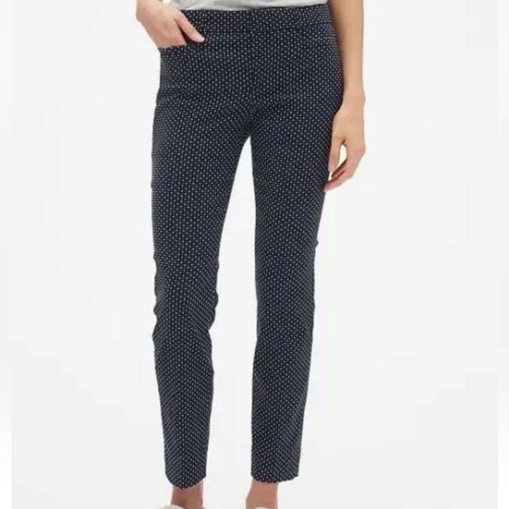 BANANA REPUBLIC SLOAN PATTERNED FITTED PANTS SIZE 6P